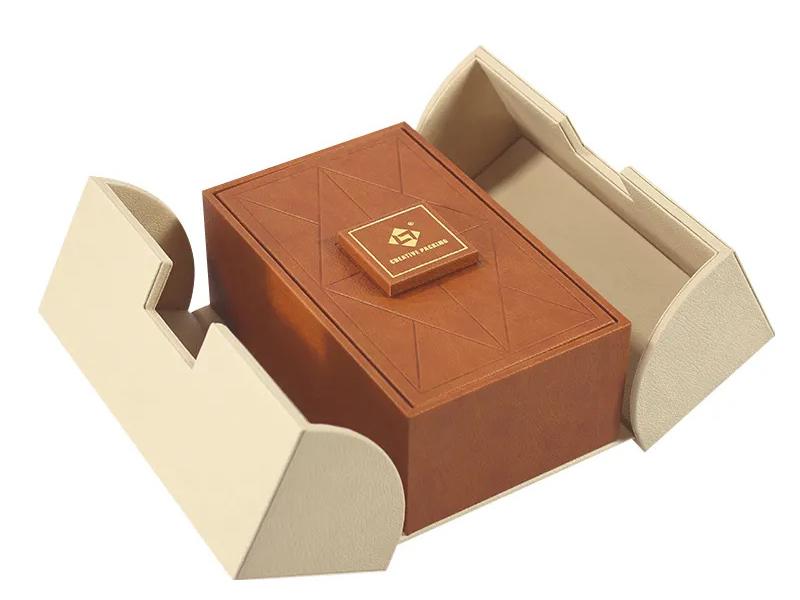 Brown Leather Perfume Gift Box