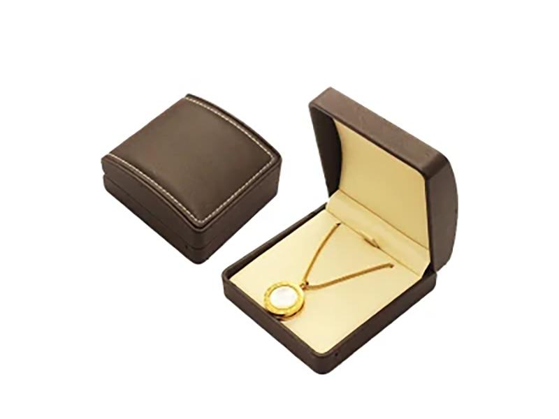 Brown PU Leather Necklace Box