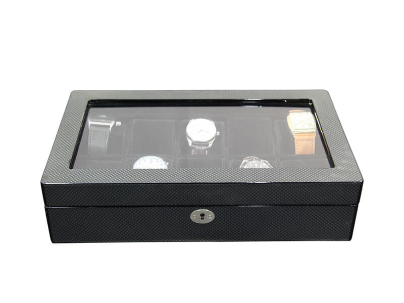 Black watch case storage display box