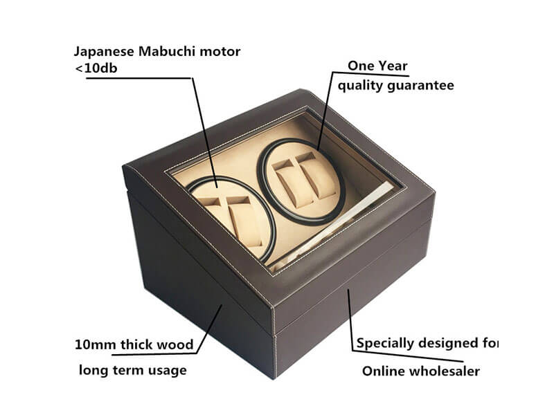 4+6 Automatic Motor Leather Watch Winder